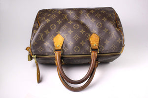 LOUIS VUITTON Speedy 30 brown monogram canvas bag