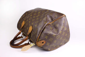 LOUIS VUITTON Speedy 30 brown monogram canvas bag