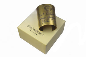 YVES SAINT LAURENT Y-mail large open cuff bracelet