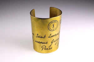 YVES SAINT LAURENT Y-mail large open cuff bracelet