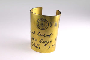 YVES SAINT LAURENT Y-mail large open cuff bracelet