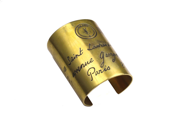 YVES SAINT LAURENT Y-mail large open cuff bracelet