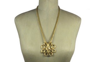 YVES SAINT LAURENT arabesque style pendant necklace