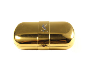 Yves Saint Laurent gold plated minaudière