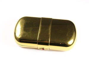 Yves Saint Laurent gold plated minaudière