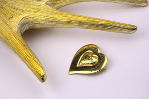 YVES SAINT LAURENT heart brooch