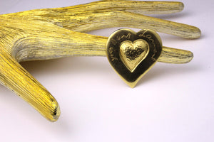 YVES SAINT LAURENT heart brooch