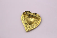 YVES SAINT LAURENT heart brooch