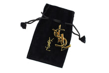 YVES SAINT LAURENT logo brooch