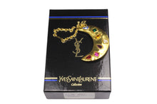 YVES SAINT LAURENT multi-colored rhinestones moon bag charm