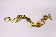 YVES SAINT LAURENT hearts cabochons link bracelet