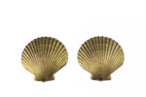 YVES SAINT LAURENT shell earrings