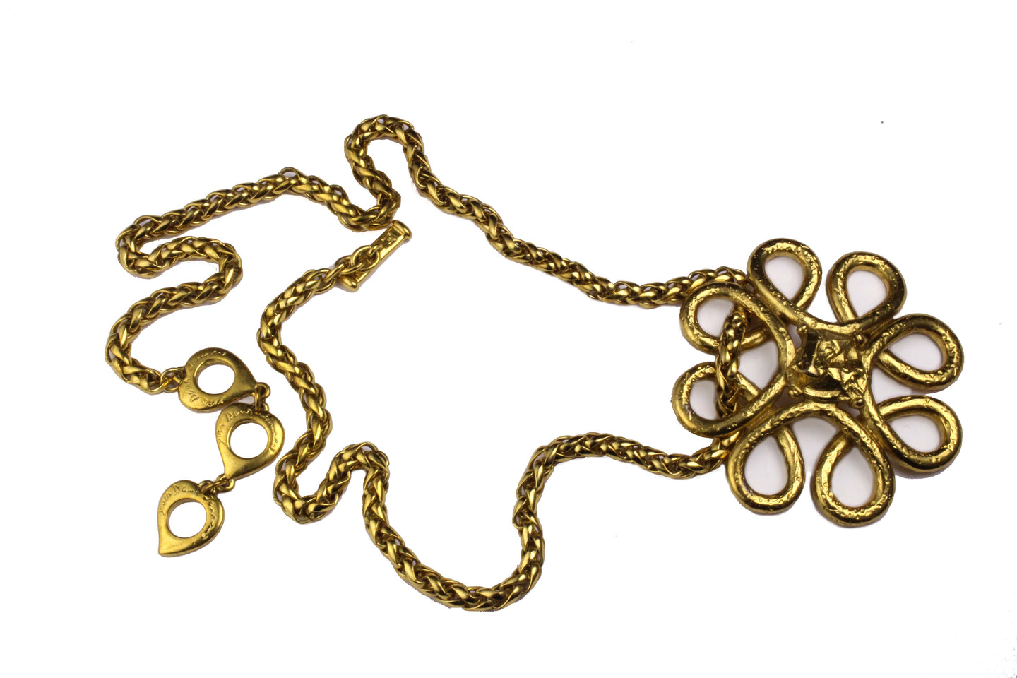 YVES SAINT LAURENT arabesque style pendant necklace