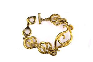 YVES SAINT LAURENT textured curl link bracelet