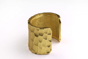 YVES SAINT LAURENT honeycomb open cuff bracelet