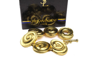 YVES SAINT LAURENT spiral oval medallions bracelet