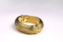 YVES SAINT LAURENT grooved cuff bracelet