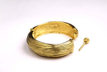 YVES SAINT LAURENT grooved cuff bracelet