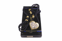 YVES SAINT LAURENT clear rhinestone heart belt