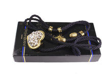 YVES SAINT LAURENT clear rhinestone heart belt