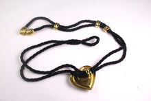 YVES SAINT LAURENT clear rhinestone heart belt