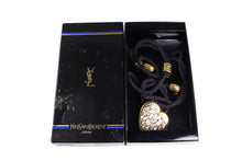 YVES SAINT LAURENT clear rhinestone heart belt