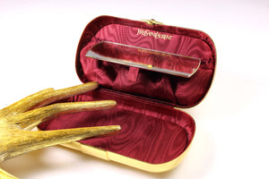 Yves Saint Laurent gold plated minaudière