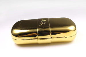 Yves Saint Laurent gold plated minaudière