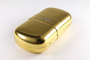 Yves Saint Laurent gold plated minaudière