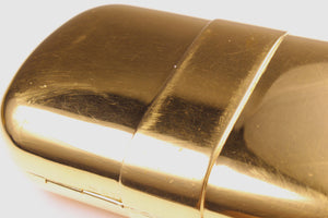 Yves Saint Laurent gold plated minaudière