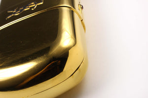 Yves Saint Laurent gold plated minaudière