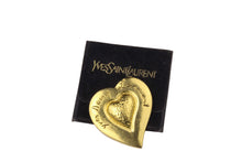 YVES SAINT LAURENT heart brooch