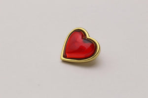 YVES SAINT LAURENT Rive Gauche small red heart pin