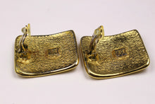 YVES SAINT LAURENT rectangular Logo earrings