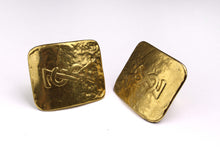 YVES SAINT LAURENT rectangular Logo earrings
