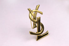 YVES SAINT LAURENT logo brooch