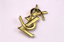 YVES SAINT LAURENT logo brooch