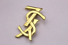 YVES SAINT LAURENT logo brooch