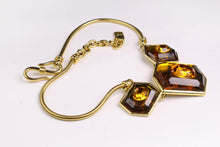 YVES SAINT LAURENT rhinestone gold necklace