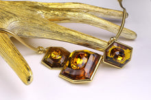 YVES SAINT LAURENT rhinestone gold necklace