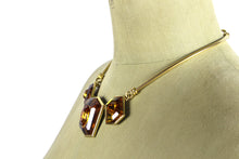 YVES SAINT LAURENT rhinestone gold necklace