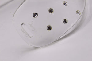 Yves Saint Laurent clear plexiglass rhinestones necklace