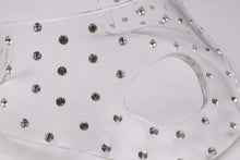 Yves Saint Laurent clear plexiglass rhinestones necklace
