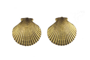 YVES SAINT LAURENT shell earrings