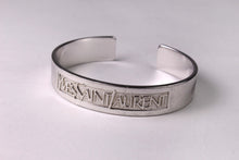 YVES SAINT LAURENT silver open cuff bracelet