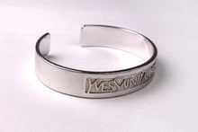 YVES SAINT LAURENT silver open cuff bracelet