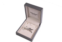 YVES SAINT LAURENT Logo silver brooch