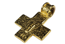 YVES SAINT LAURENT cross red stone pendant