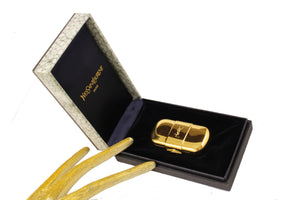 YVES SAINT LAURENT gold plated pillbox
