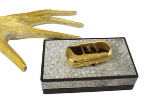 YVES SAINT LAURENT gold plated pillbox